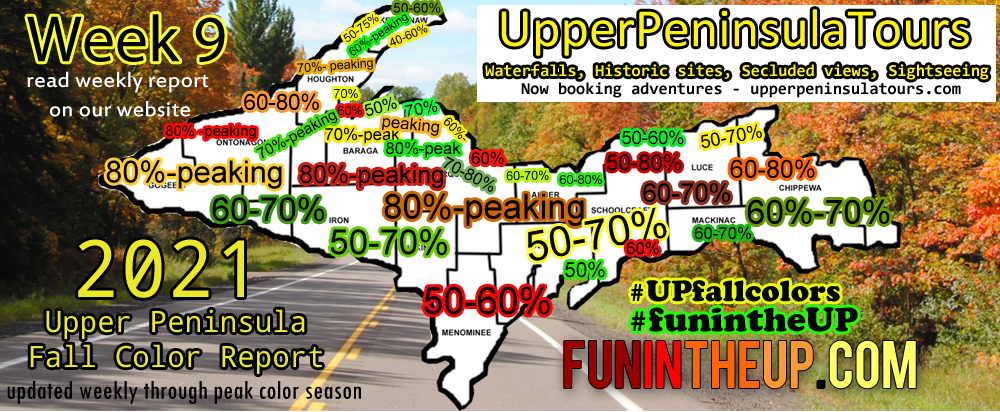 Upper Peninsula Fall Colors, Michigan 2021 Week 9