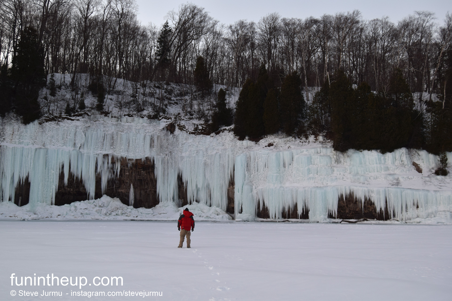 Grand Island ice caves, pictured rocks, winter ice caves