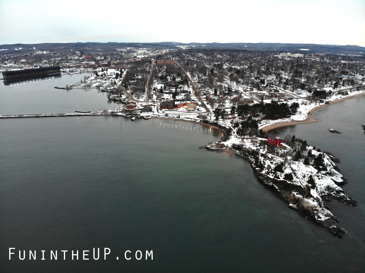 Lower Harbor Marquette, Michigan, winter