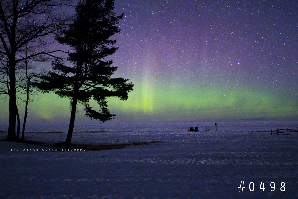 Northern Lights over Lake Superior at McLains State Park