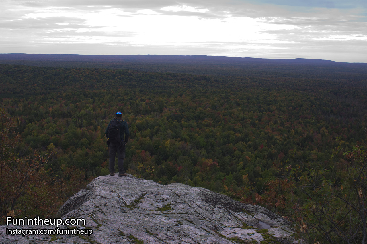Yooper Steve looking Southwest views towards Mount Arvon Michigan's highest natural point.