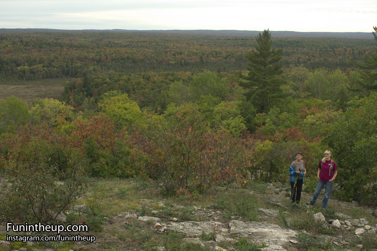 Partial way up Ghost Peak before the climb gets more difficult, Jennifer and Julie.