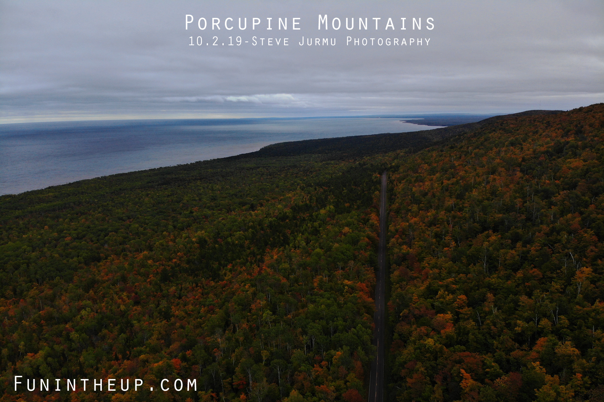 Fall Colors Porcupine mountains state park looking west