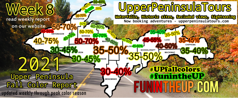 Upper Peninsula Fall Colors, Michigan 2021 Week 8