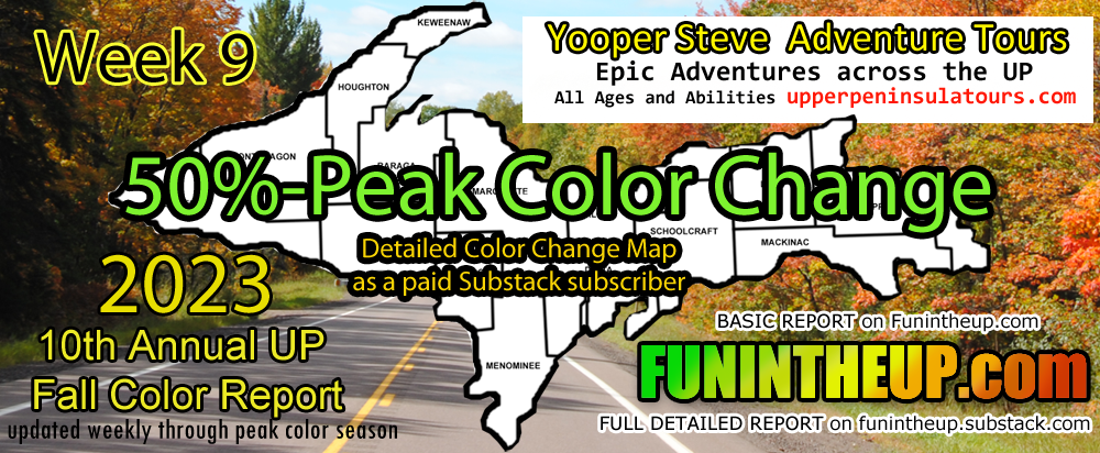 Upper Peninsula Fall Colors, Michigan 2023 Week 9